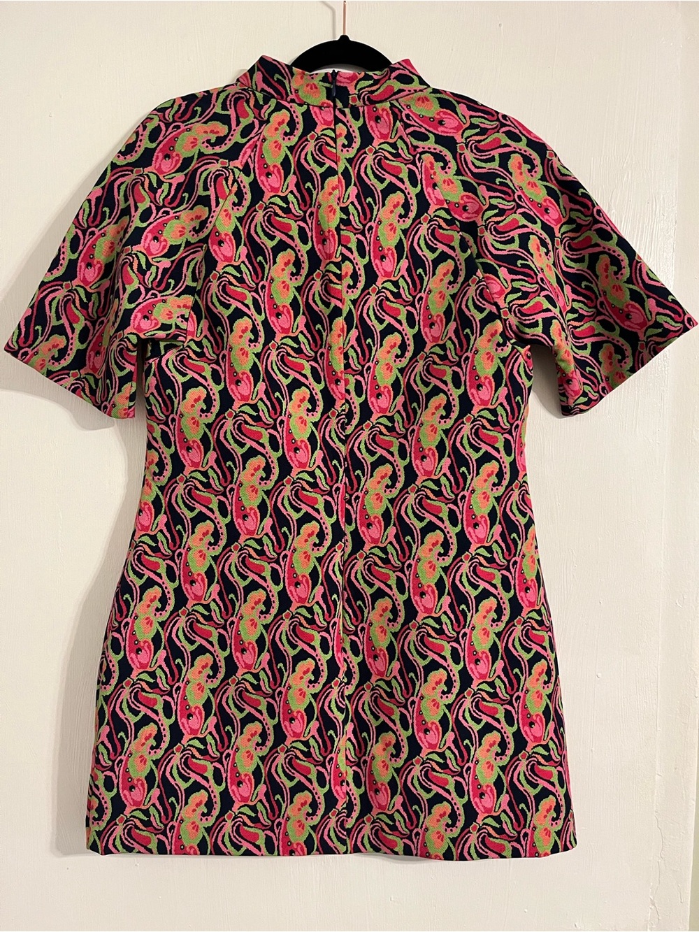 Zara Pink & Green Paisley Mini Dress - Picture 3 of 6